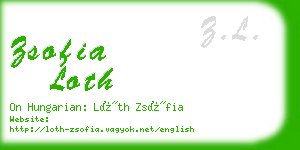 zsofia loth business card